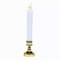 6 White Gold 10" LED Taper Candles Lights Candle Holders Wedding Centerpieces